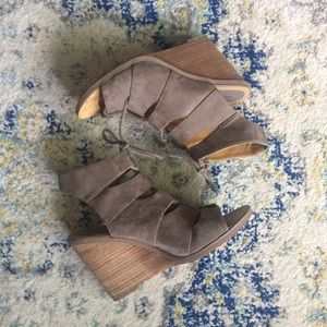 Lace Up Wedge Sandals